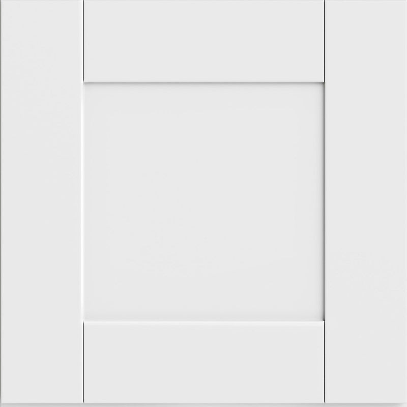 Ideal Cabinetry Douglas Vivid White cabinet door sample, available in West Palm Beach, FL