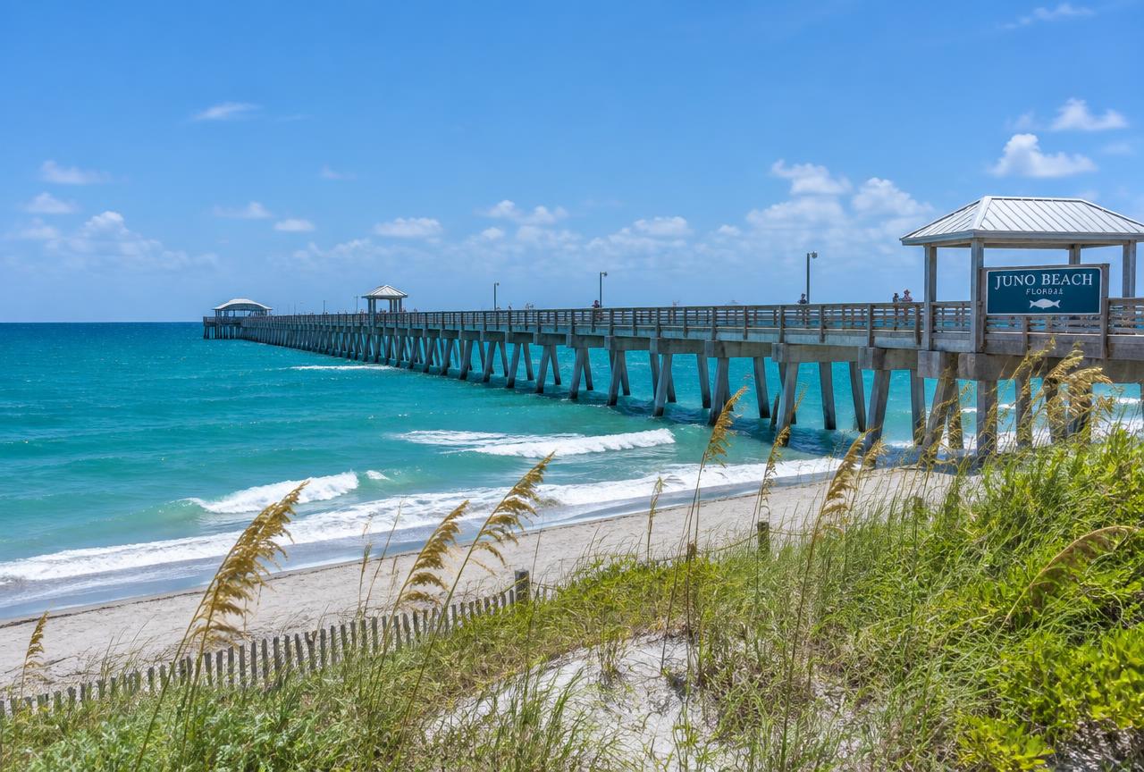 The Juno Beach Pier in Juno Beach, FL, where Universal Factory Direct installs kitchen cabinets